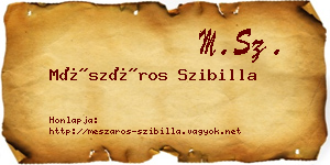 Mészáros Szibilla névjegykártya